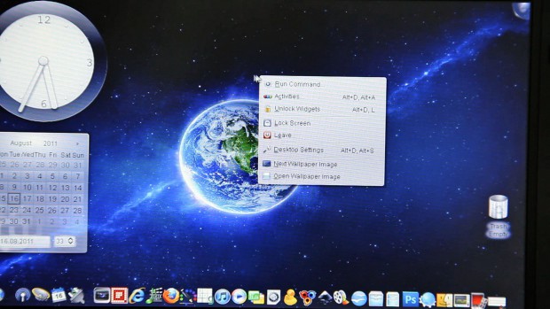 Das Kontextmenü des Plasma-Desktops 